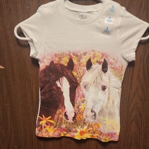 The Children's Place Cream Horse Print Kids T-Shirt